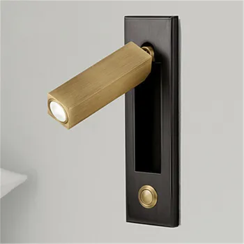 

Embedded Bedroom Bedside LED Wall Lamp Modern Minimalist Creative Switch Hotel Room Study Kitchen Wall Sconce Lighting