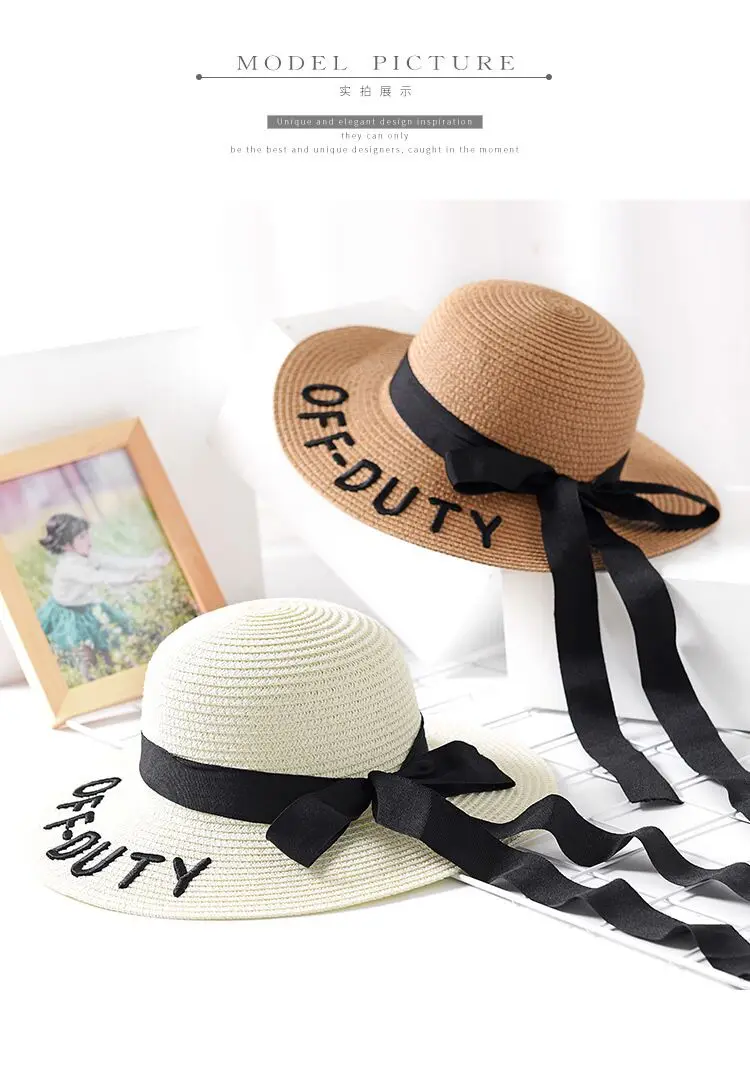 Maylisacc летние детские однотонные простые элегантные крупнозернистая солома шляпы детские для девочки пляжные шляпы, шляпа от солнца