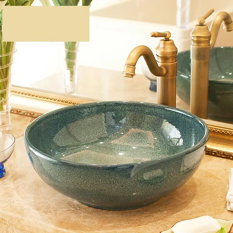 Buy China Artistic Art wash basin round Counter Top