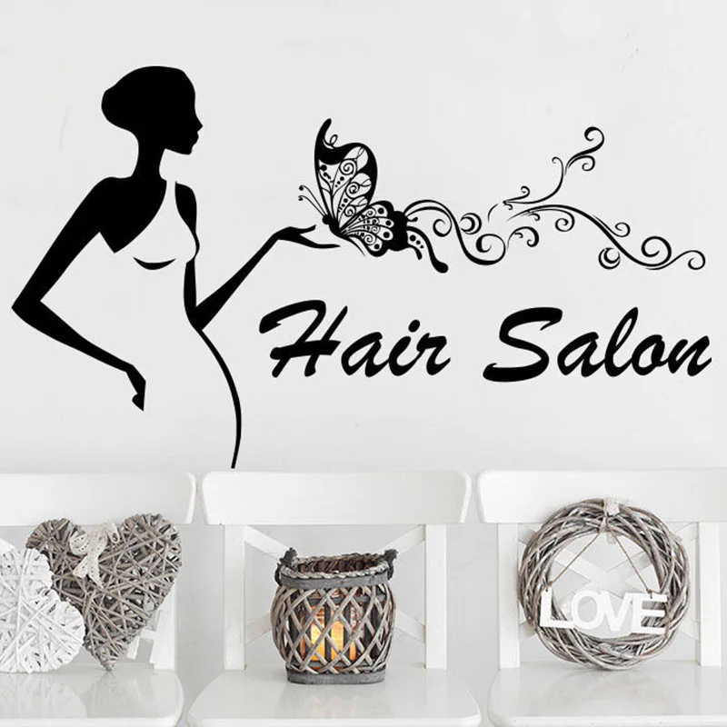 

YOYOYU Wall Decal Girl Women Hair Salon Wall Decoration Makeup Face Fashion Cosmetic Beauty Salon Vinyl Removeable YO221