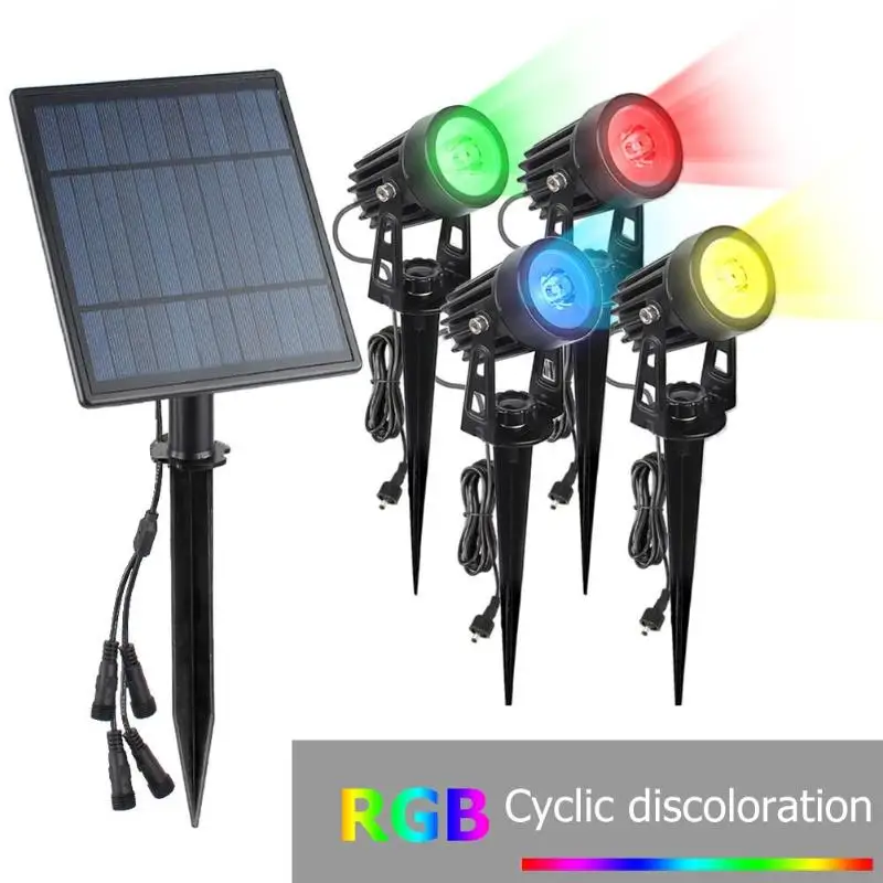 

4W Path Solar Light Outdoor IP65 Solar Garden Lawn Led Lamp Landscape Spike Spot Lights for Home Yard Holiday Party