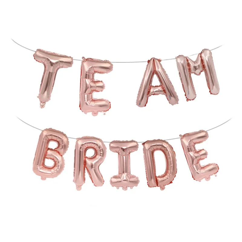 Wedding Bridal Shower 16inch Gold Silver Bride To Be Letter Foil Balloons Diamond Ring Balloon for Hen Party Favors Decoration