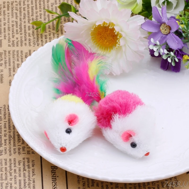 Interesting 10Pc Soft Cat Toys Mouse Fleece False Funny Cats Playing Toys For Kitten G03 Drop ship