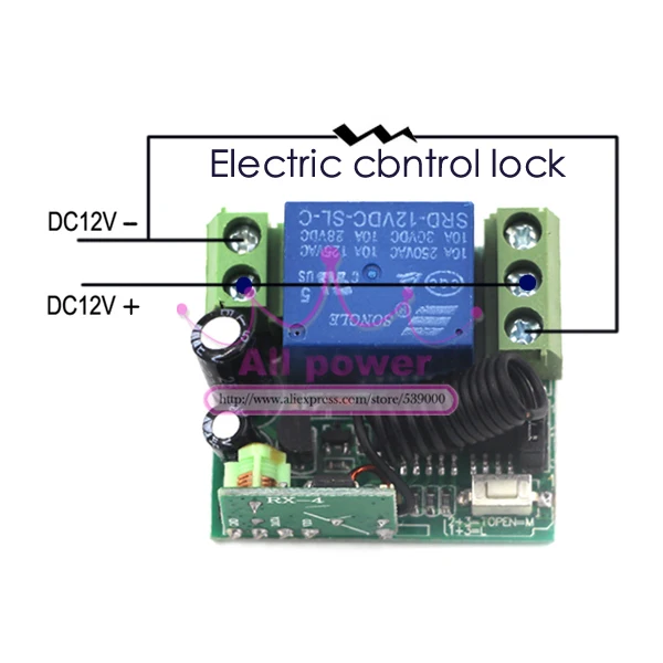 100 м 1ch Channel 4 реле 12 В Беспроводная система дистанционного управления 1 приемник и передатчик 3 315/433 мГц фиксированный код выход регулируется