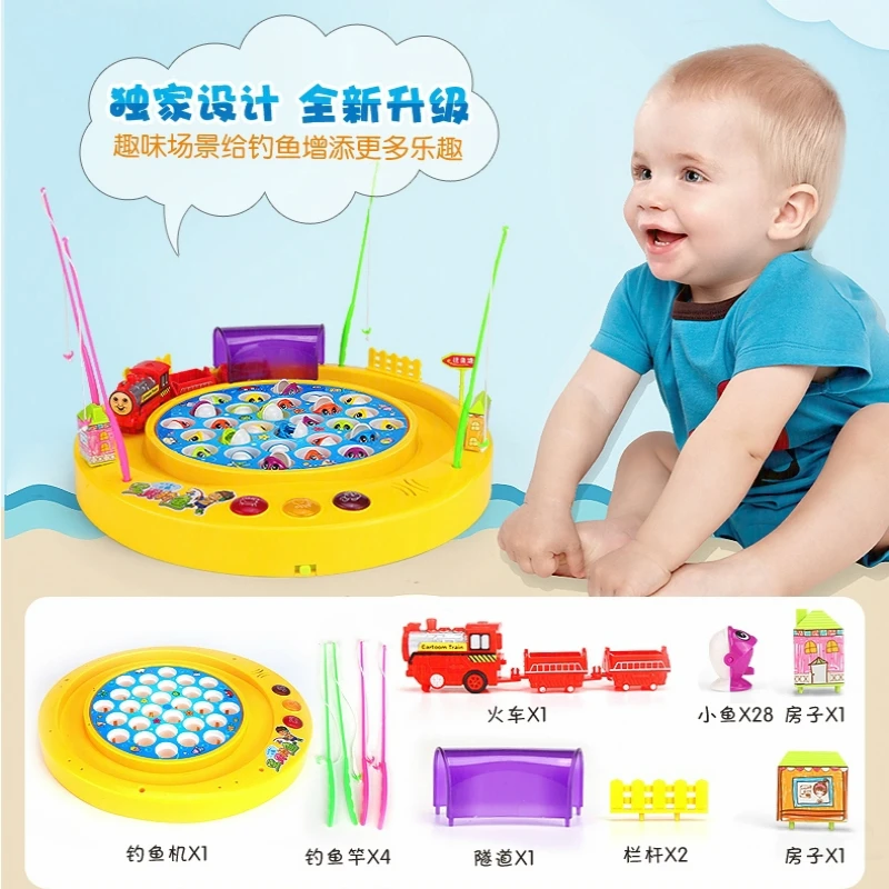 Train Railway Electric Rotating Fish Playsets