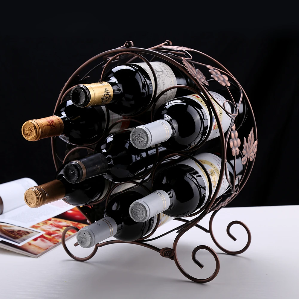 Wine Racks & Black PAG 7 Bottles Free Standing Countertop