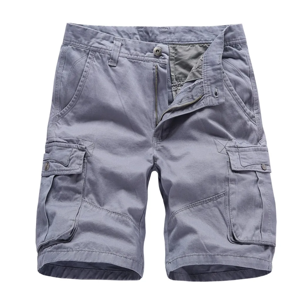 

New 2019 Men Cargo Shorts Casual Straight Short Pants Camouflage Military Summer Style Knee Length Plus Size Shorts Men