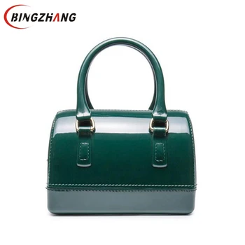 

2020 PVC Mini Women Jelly handbag Kids Pillow Shoulder Bag Candy Color Silicon Tote Beach messenger Bag l8-403