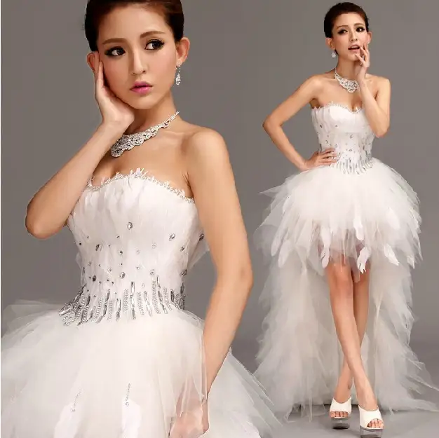 Diaphanous Crystal Beaded Sweetheart Empire Corset Short Front