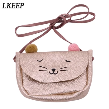 

Mini Cute Cat Ear Shoulder Bag Kids All-Match Key Coin Purse Cartoon Lovely Messenger Bag Little Girl's Present Gift
