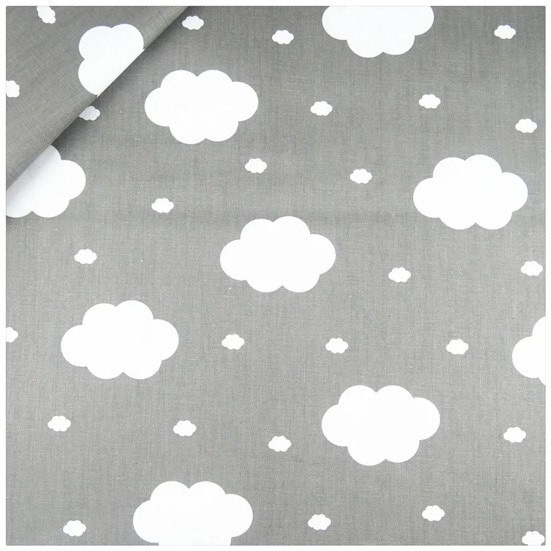 Хлопковая ткань для рукоделия, шитья, рукоделия, домашний текстиль, telas, серые облака, печать, tecido para, Лоскутная Ткань