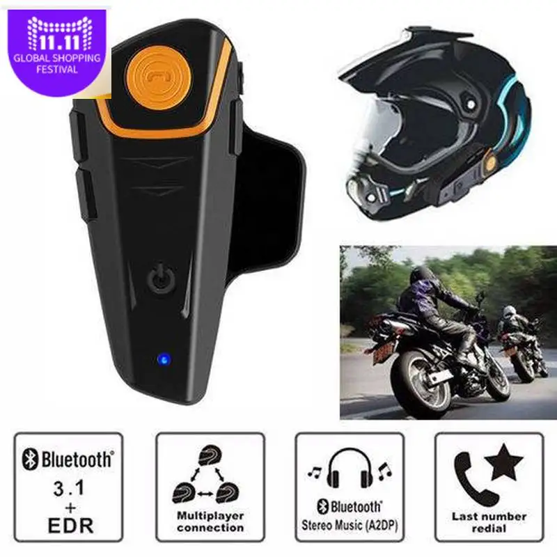 Bluetooth гарнитура для мотоциклетного шлема BTS2 1000 м|Наушники шлемов| |