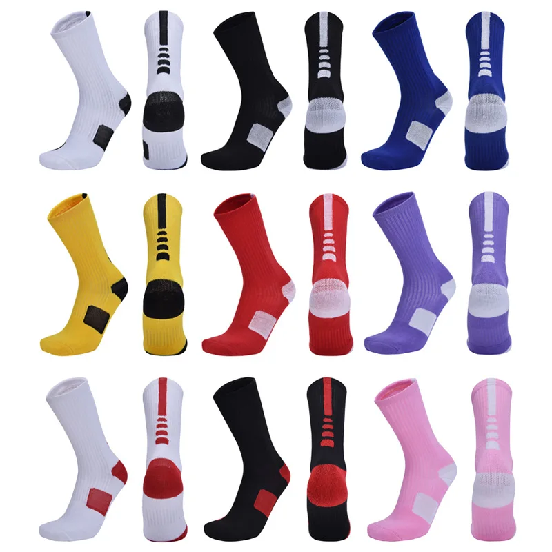 

Professional Elite Cycling Socks Mens Thicker Stocking Sweat-Absorbent Basketball Socks Outdoor Sports Football Skateboard Socks