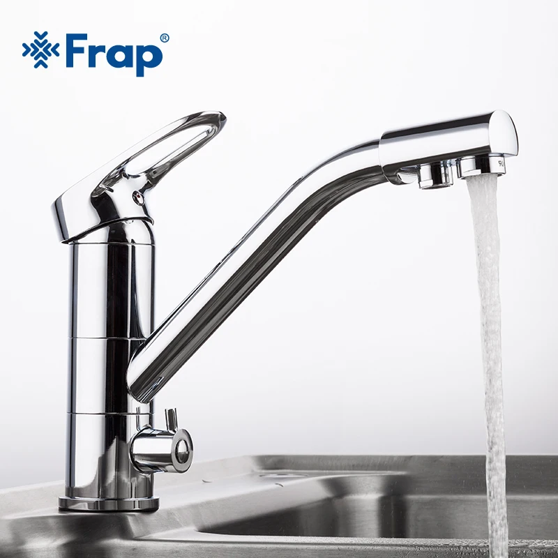  Frap New Arrival Kitchen Faucet Deck Mounted Mixer Tap 360 Degree rotation with Water Purification  - 32768782830
