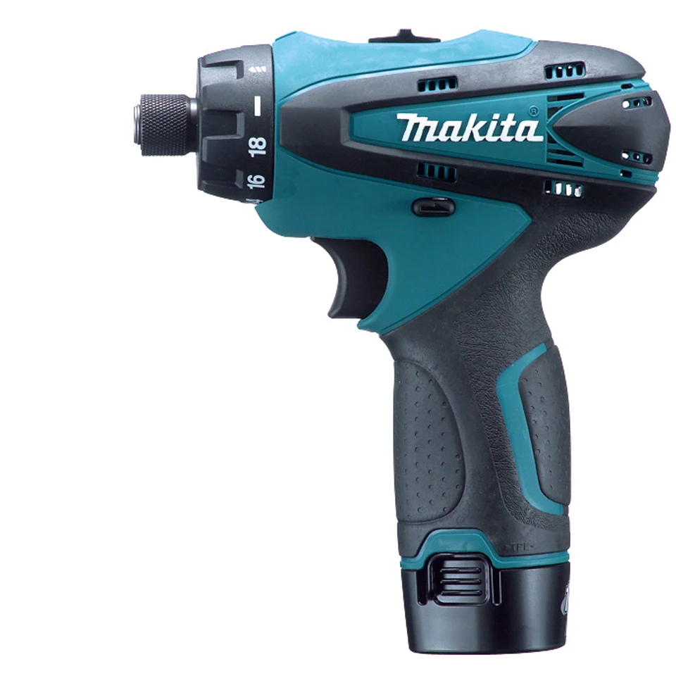 Японская аккумуляторная отвертка Makita DF030DWE, 10,8 В, Электрическая отвертка, отвертка с двумя литиевыми батареями