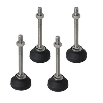 

Adjustable Fixed Threaded Pole Leveling Feet Leg Leveler 50mm Base Dia M10x100mm for Tables to Adjust Height Pack of 4