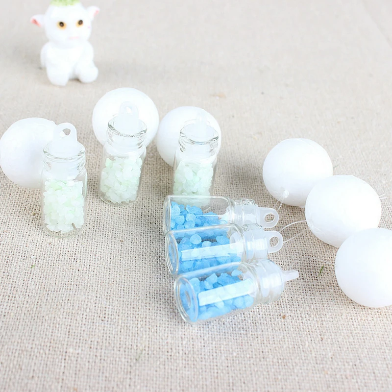 3 шт. мини светящаяся прозрачная стеклянная бутылка Желая аквариумный пейзаж