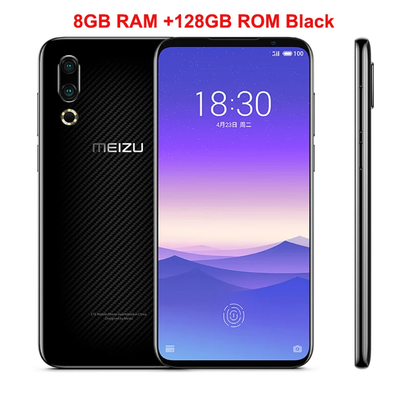 Meizu 16s мобильный телефон, 6G/8G ram, 128 ГБ rom, Snapdragon 855, 6,15 дюймов, 48 МП, двойная камера AI, фронтальная, 20 МП, 3600 мАч, NFC Смартфон - Цвет: Black 8GB 128GB