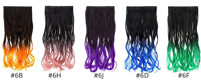 Roxo Pomytail Ombre Extensões de Cabelo Humano calor Resistan