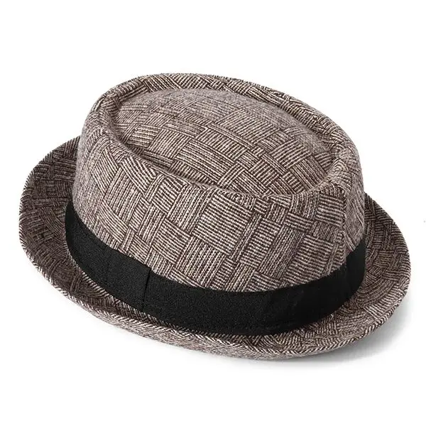 Винтажный Топ Fedora шляпа для мужчин и женщин новые модные полосатые боулинг, Джаз Fedoras Повседневная пляжная Солнцезащитная шляпа унисекс мужские хлопковые Панамы