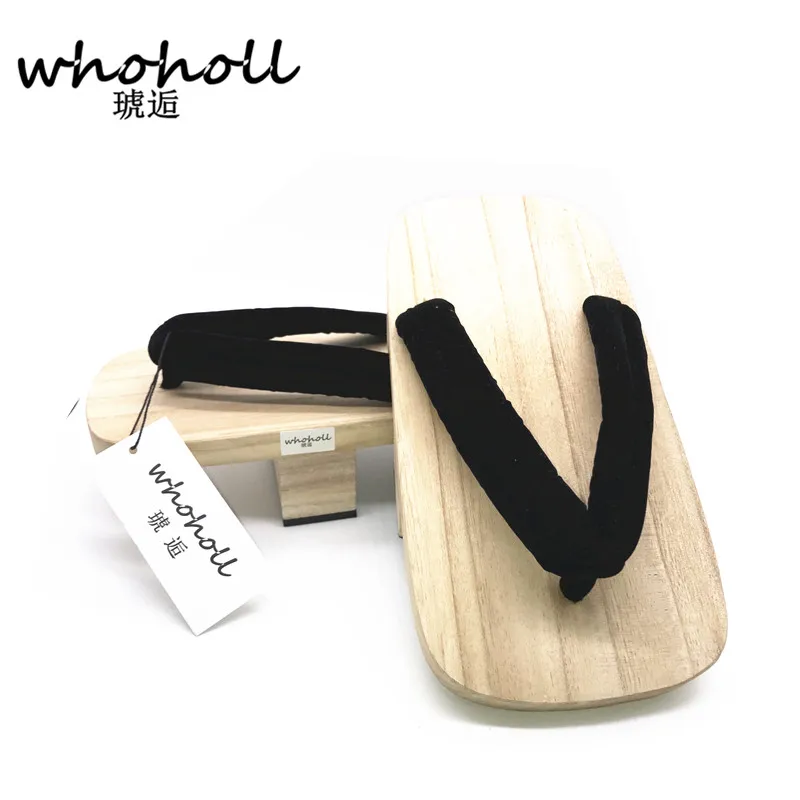 WHOHOLL Women's Platform Flip-Flops Sandals Summer Japanese Geta Cosplay Wooden Clogs Slippers image 4