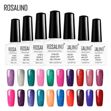 Rosalind gel unha polonês arco-íris glitter gel uv lâmpada led gel verniz para extensão do prego semi permanente manicure arte do prego primer