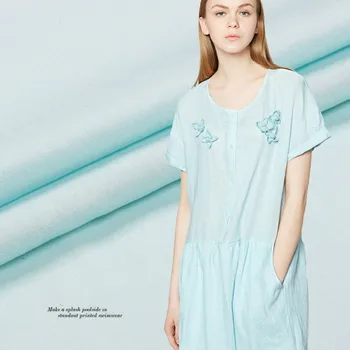 

110cm wide 200g / m pure color elastic cotton linen spring and summer skirt clothes cheongsam fabric