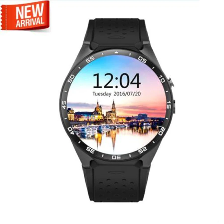 Умные часы KW88 Android 5 1 Bluetooth 39 дюйма поддержка 3G Wi Fi частота сердечных сокращений