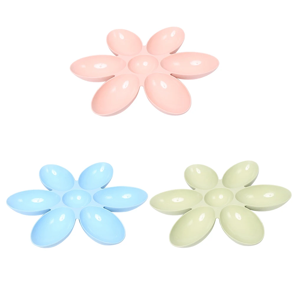 

Petal Shape Non-slip Feeding Tray Pet Food Water Feeder Bowls Fruit Dessert Plate