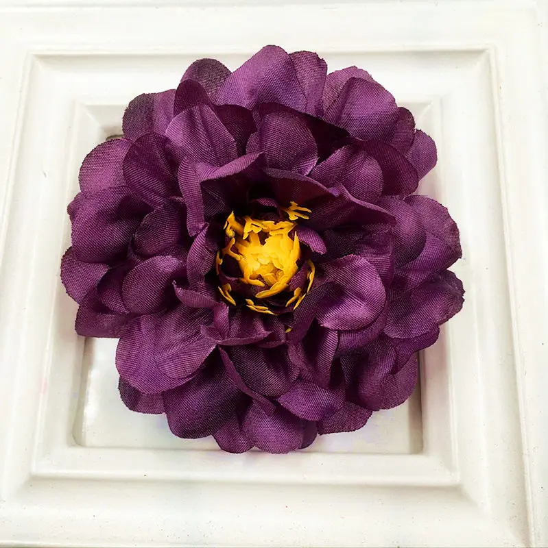 5 шт.(9 см/цветок) Имитация искусственного шелка тычинки пионы цветы, праздничные вечерние/Свадебные украшения DIY коллаж - Цвет: Deep purple