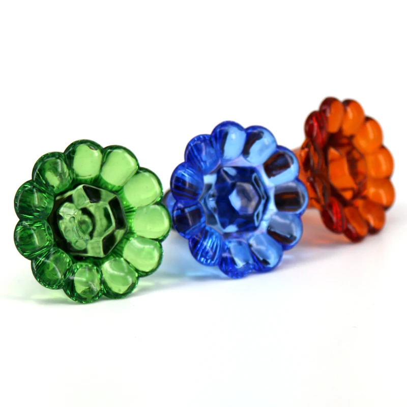 1x Colorful Acrylic Flower Knobs Decorative Drawer Wardrobe Door Children Room Furniture Handles Pulls | Обустройство дома