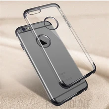 300 шт оптом для Apple Phone ультратонкий прозрачный мягкий ТПУ чехол Прозрачный мобильный телефон защитный чехол