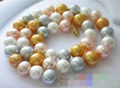 

song voge gem nanJ2316 white pink gold gray round PEARL necklace