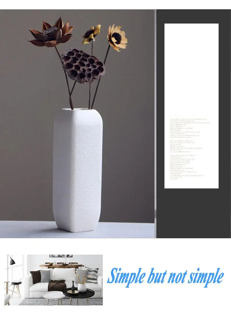 SAFEBET брендовая Модная стильная белая керамическая ваза для цветов креативное украшение дома Настольная Ваза изделия ручной работы