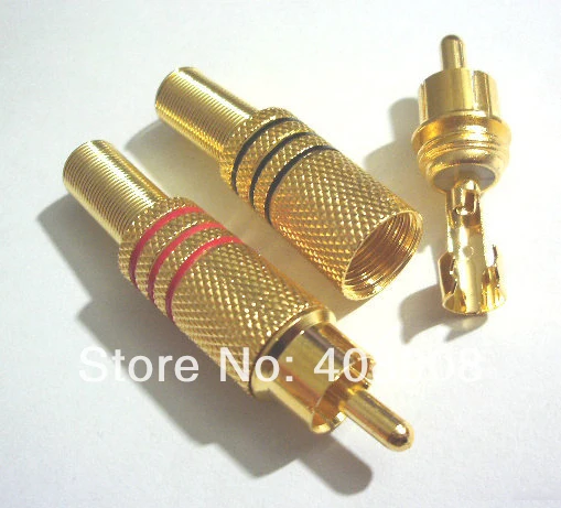 

RCA Gold Solder Type Male Jack Plug Adapter Connector Convertor Wholesale