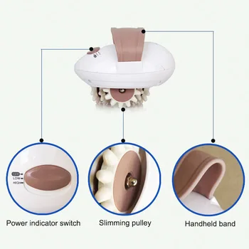 

3D Electric Facial Massager Roller Fat Burner Body Slimming Anti-cellulite Massaging Slim Device Spa Vibration Machine WS99