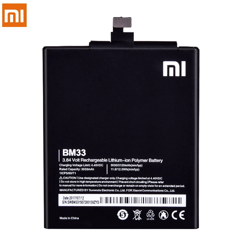 BM33 BM35 BM36 BM37 BM38 батарея для Xiaomi Mi 4i 4C 4S 5S плюс оригинальная замена мобильного телефона литий-ионная батарея+ Бесплатные инструменты