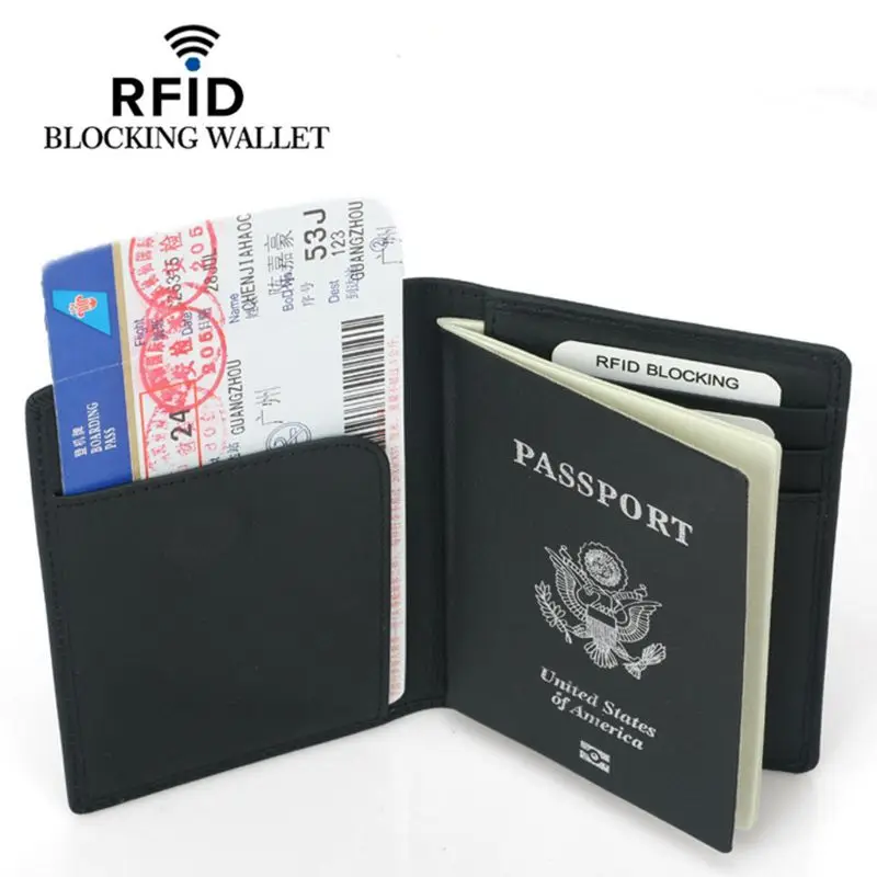 THINKTHENDO унисекс RFID Блокировка паспорта держатель протектор бумажник для визиток наличные Чехлы дорожные аксессуары для мужчин и женщин