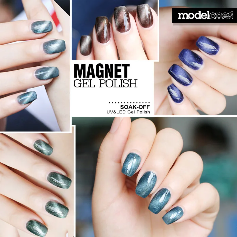 Увлажняющий УФ гель Modelones beauty Магнитный Гель лак для кошачьих глаз|gel lacquer|soak offcat eye