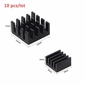 

10 pcs/lot Raspberry Pi 3 Aluminum Heat Sink Black Raditor Cooler for Raspberry Pi 3 Model B+ ( B Plus )
