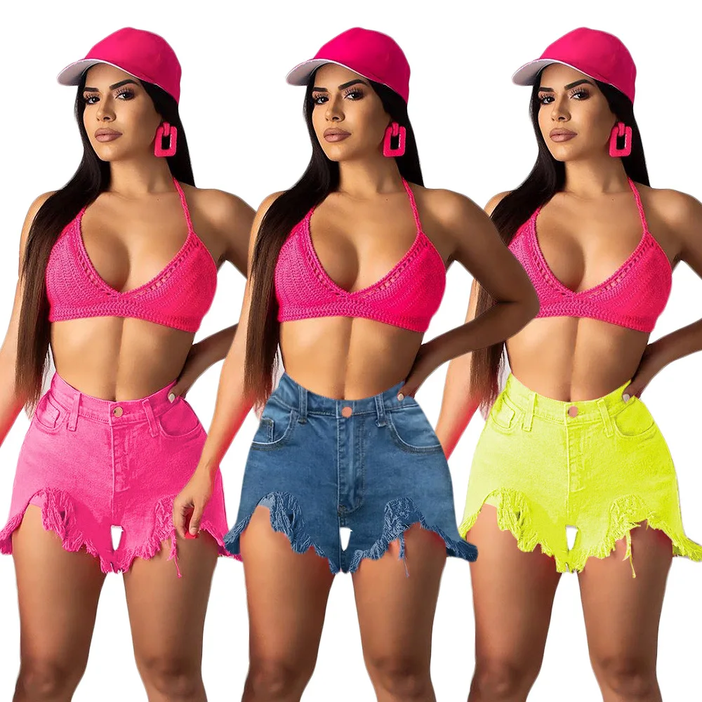 

Hot Casual Shorts Women's Jeans Women's Shorts High Waist Jeans Sexy Women's Jeans Slim Hot Shorts Cowboy Women's Jeans