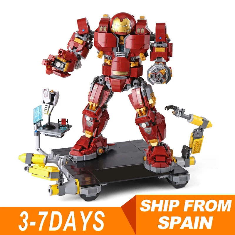 

07101 Super Heroes Iron Man Anti Hulk Mech Hulkbuster Ultron Compatible 76105 Building Bricks Blocks Educational Toys
