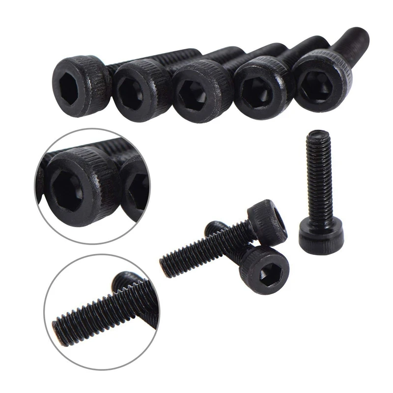 500PCS M3M4M5 Alloy Steel Socket Cap Screws Hex Head Bolt Nuts Assortment Kit 7