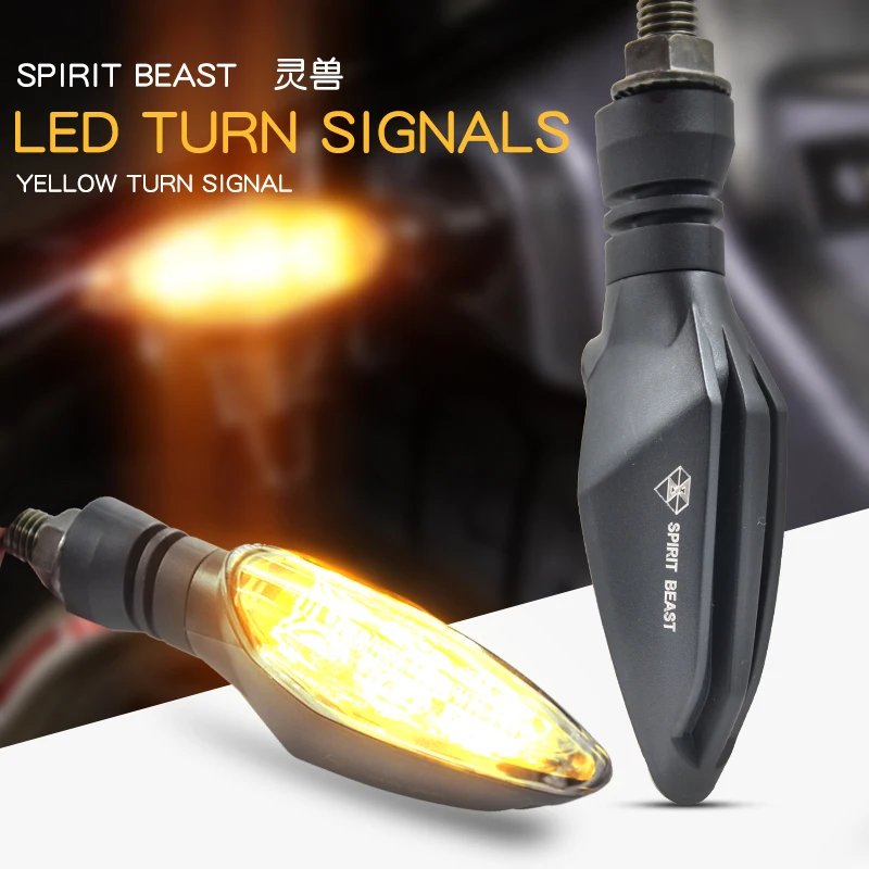 

Universal Motorcycle Turn Signals LED day-time&night-time running light Motorbike Front/Rear direction indicator Spirit Beast-L3