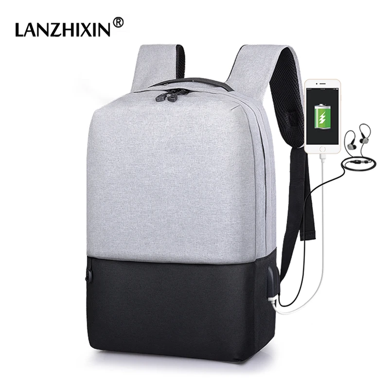

Men Fashion Backpacks High Quality Oxford Backpacks For Teenager Students School Bags USB Chargeable Anti-theft Backpacks B307
