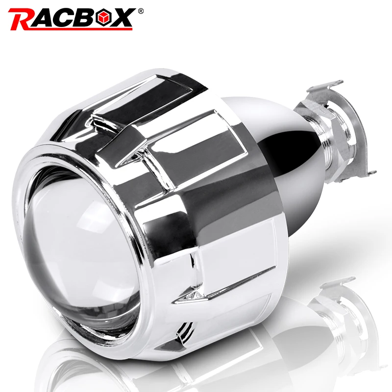RACBOX 2,5 дюймов HID Bi-Xenon проектор Объектив светильник дальнего и ближнего света лампы H1 подходят H4 H7 разъем для модернизации сменный головной светильник - Цвет: Silver Shroud