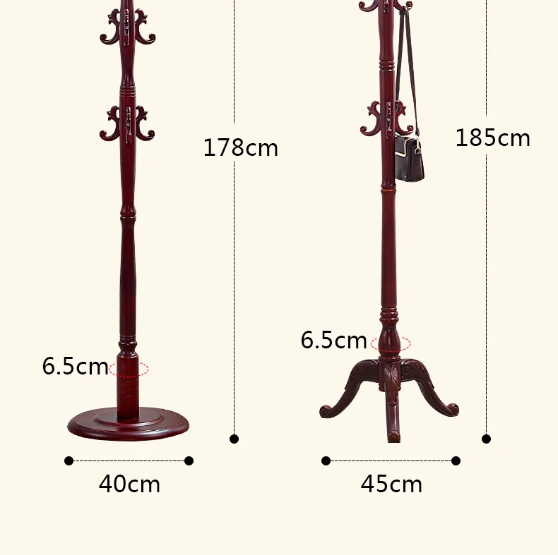 Однотонное деревянное пальто в европейском стиле, стойка для пола, домашняя стойка для сумок, однополюсная простая современная вешалка для одежды в спальню, стойка для одежды, подставка для одежды