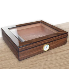 1 caja de madera clásica 1-30 Uds Caja de almacenaje para cigarros humidificador higrómetro humidificador caja de almacenamiento humidificador