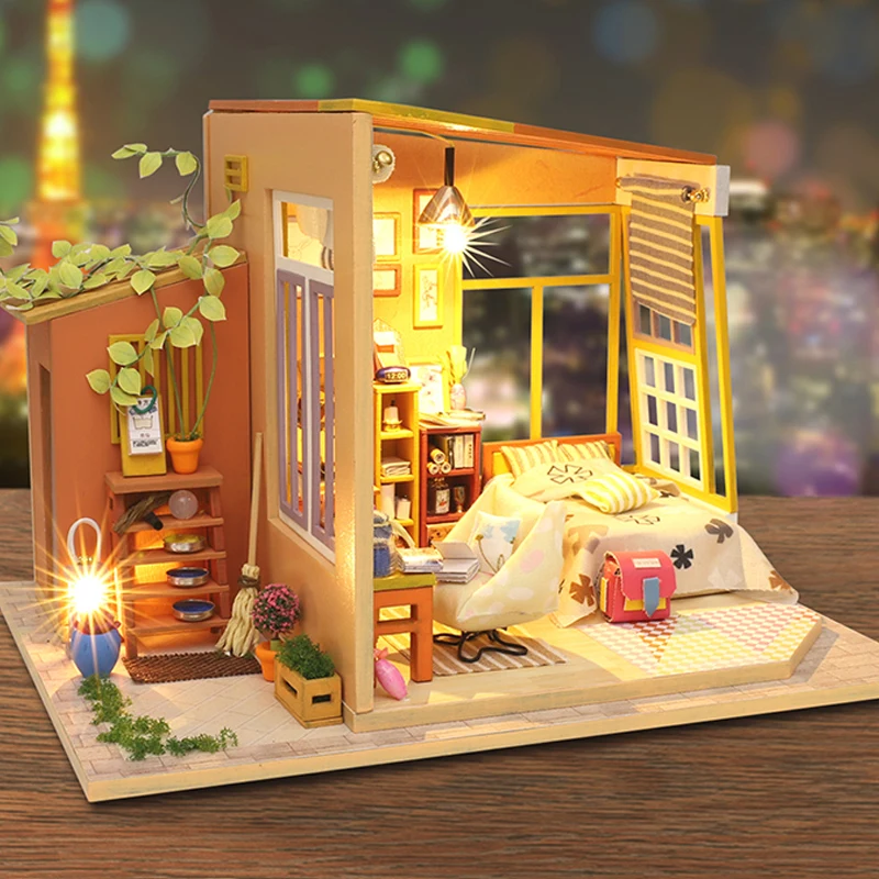 

Cutebee Casa Doll House Furniture Miniature Dollhouse DIY Miniature House Room Box Theatre Toys for Children DIY Dollhouse S03A