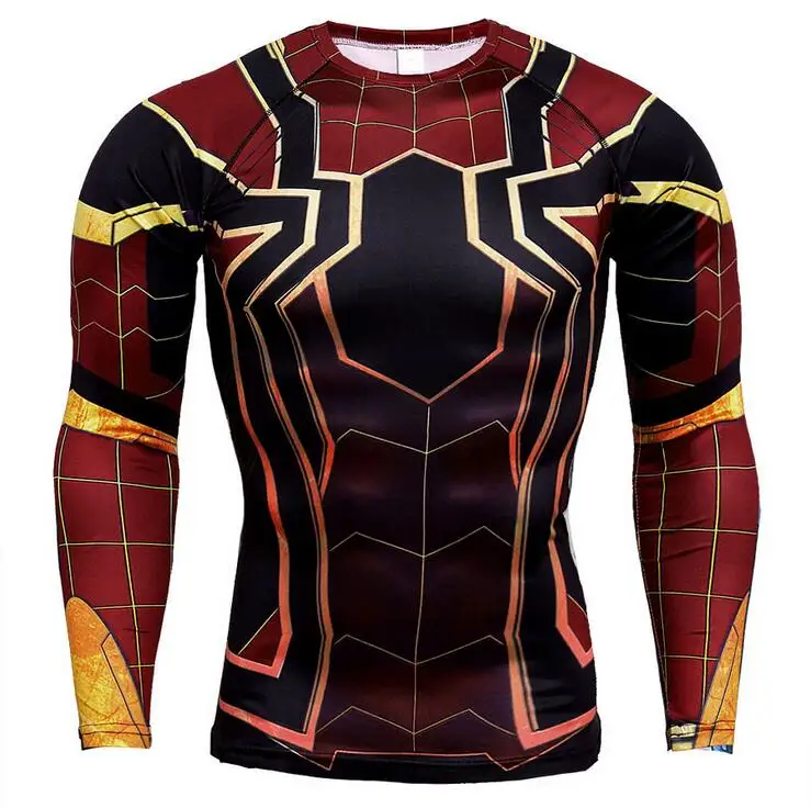 Avengers: Endgame Costumes Long Sleeves Men's Cosplay Compression Shirts Male Body Building Top Fitness Avengers: Endgame Costumes Long Sleeves Men's Cosplay Compression Shirts Male Body Building Top Fitness